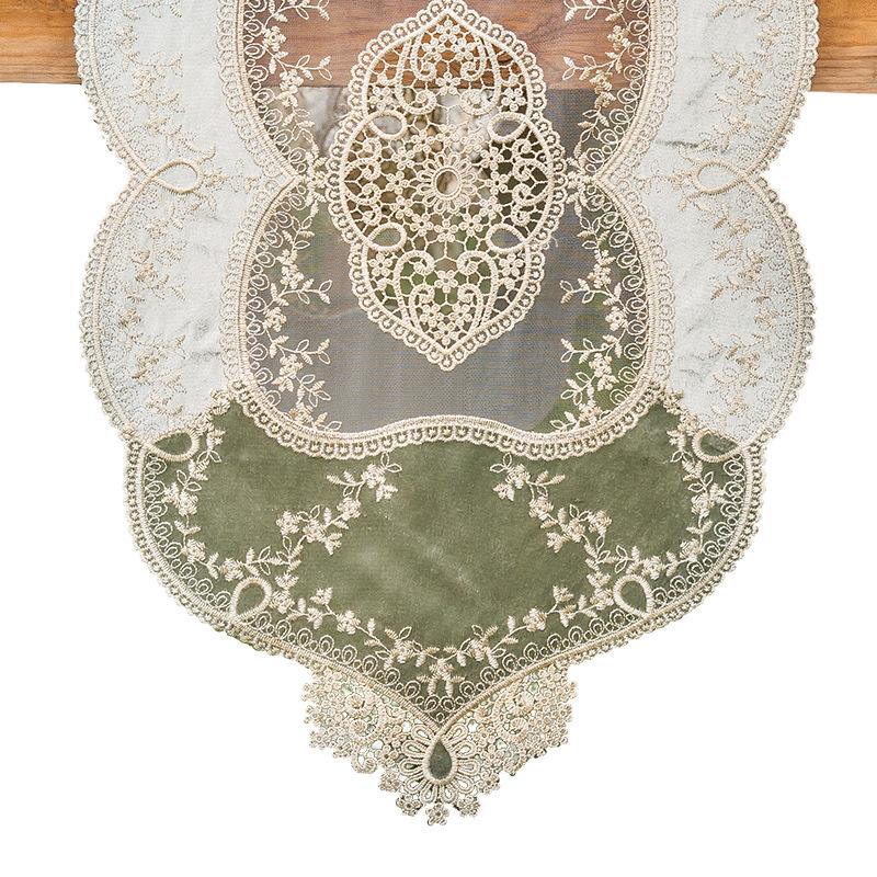 Роскошный журнальный столик в европейском стиле, флаг, кружевная полоска, скатерть, светильник, роскошный ТВ-шкаф, ретро, ​​обеденный стол, флаг