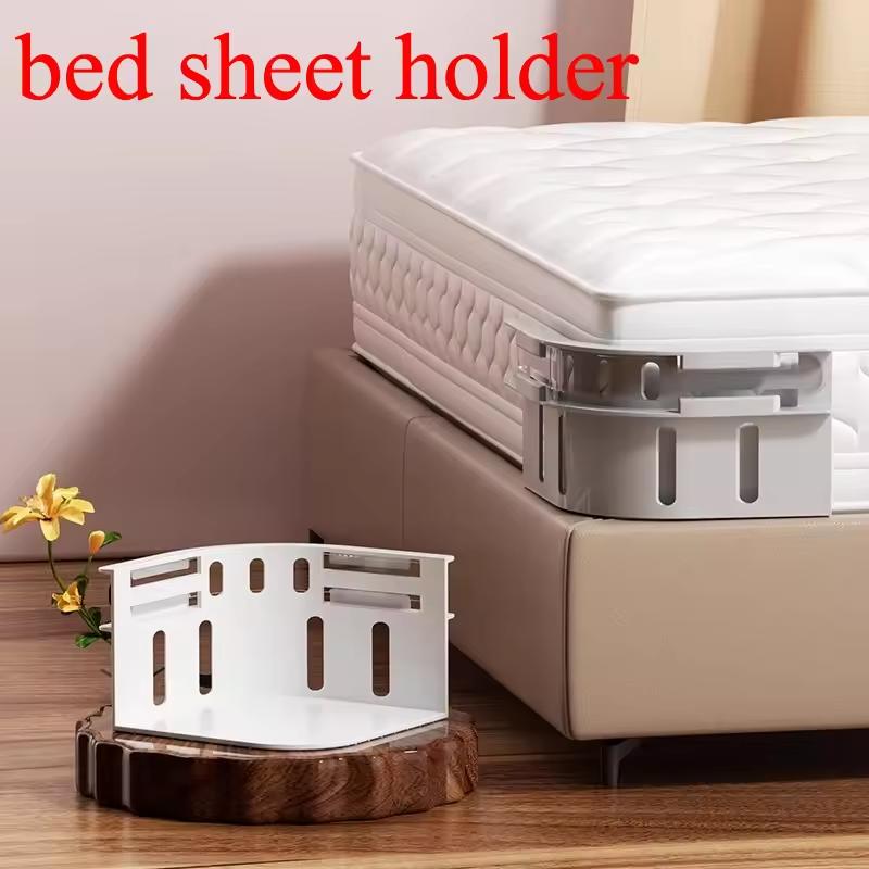 4pcs Bed Sheet Holder Invisible Sheet Bed Cover Fixed Clip Strip Fitted Sheet Straps Fastener Quilt Corner Holder Clips Fit