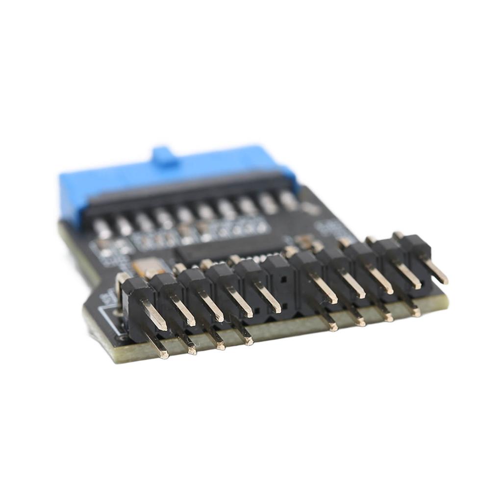 Адаптер USB 3.0 19pin на двойной 9pin адаптер черный PCB металл пластик 480Mbps USB 3.0 женский разъем