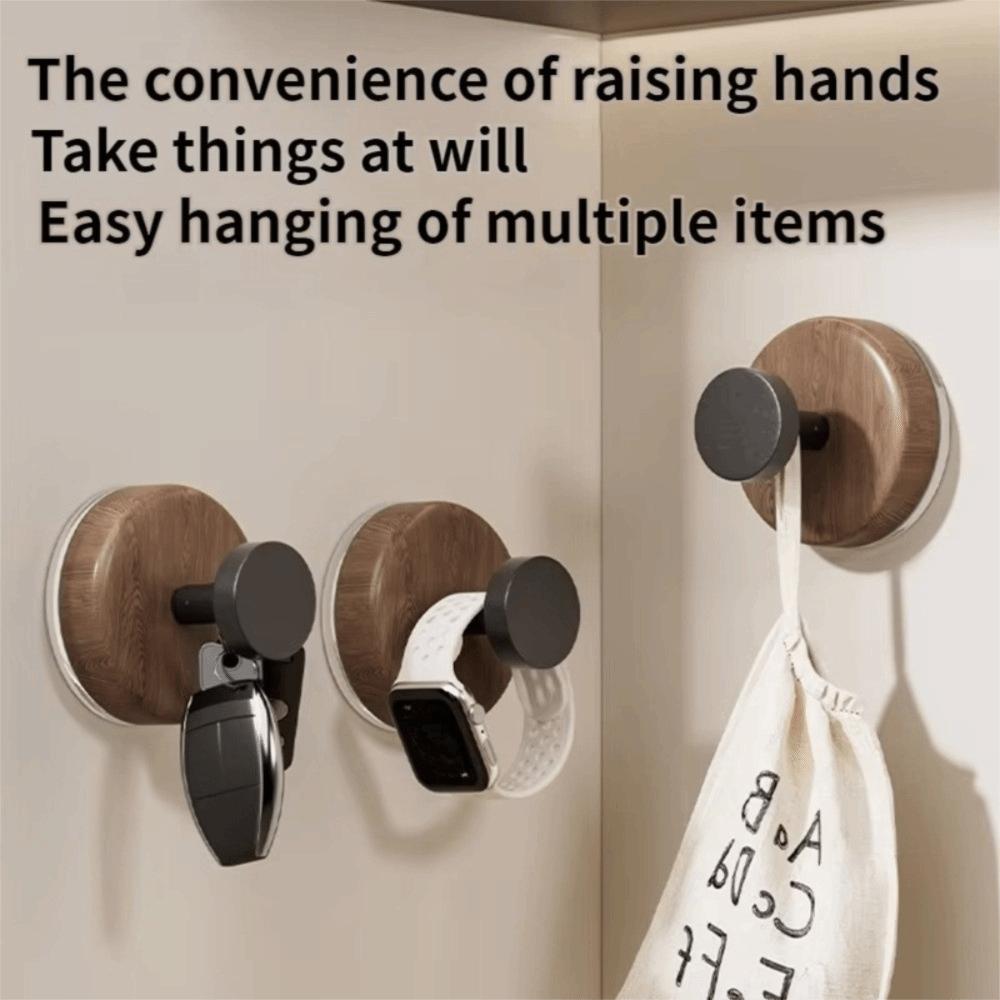 Walnut Texture Suction Hook Rotating Heavy-duty Adhesive Hanging New Traceless Adhesive Hooks
