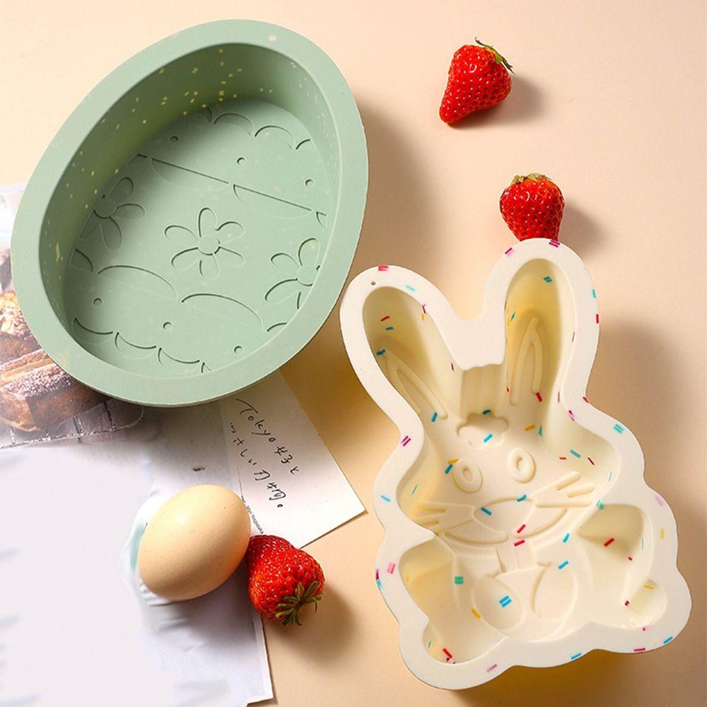 Милые формы для животных, пасхальный кролик, силиконовые формы для выпечки пасхальных яиц, аксессуары для украшения