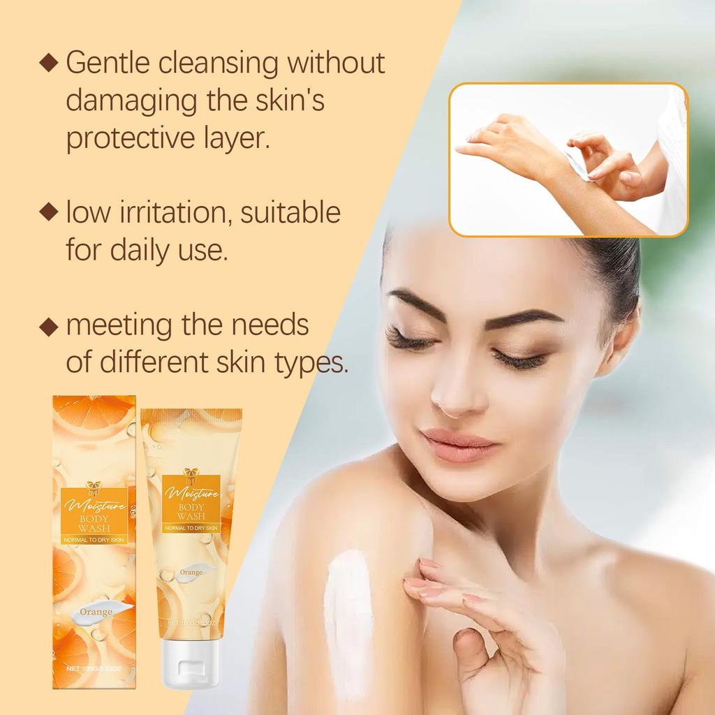 Апельсиновый увлажняющий гель для душа Fresh Orange Serum Мягко питает тело Очищающий увлажняющий гель для душа