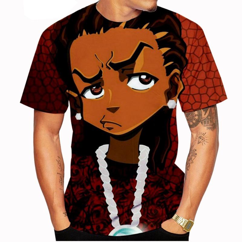 Летняя новая модная унисекс футболка с коротким рукавом Craig Smokey x Boondocks Huey
