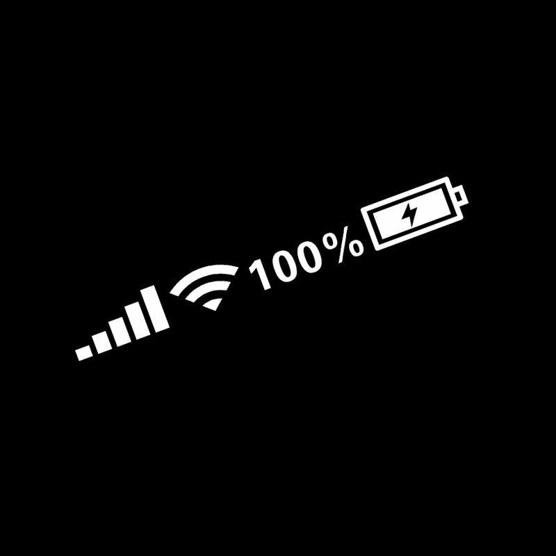 Car Windshield Stickers WiFi Signal Power Reflective Stickers On Car Mobile Phone Icon Car Stickers Auto Exterior Decor Accessories