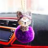 Милый кулон для автомобиля Прекрасный счастливый кот Стразы Китайский стиль Мультяшный Плюшевый меховой шарик Украшение Подвесные украшения Автоаксессуары