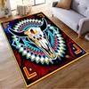 Tribal Bull Skull Art Carpet suitable as a non-slip mat for the living room or bedroom sofa