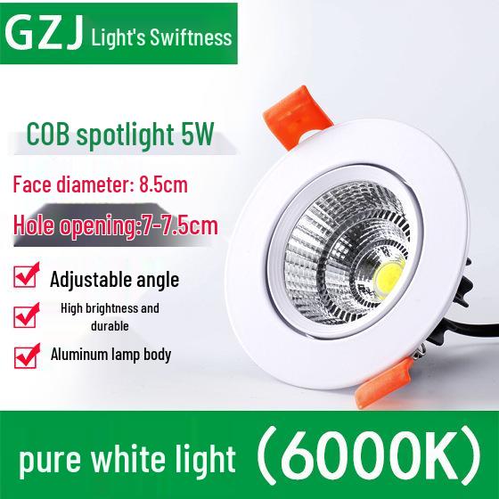 Recessed 20W Spotlight Downlight for Clothing Stores, 15-30W Commercial Ceiling Light