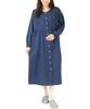 Maternity Long One With Nursing Double Open Long Nursing Maternity Wear [Nishiki] Pajamas, Sleeves, Piece, Mouth, 100% Cotton, Gauze, Skin-friendly,