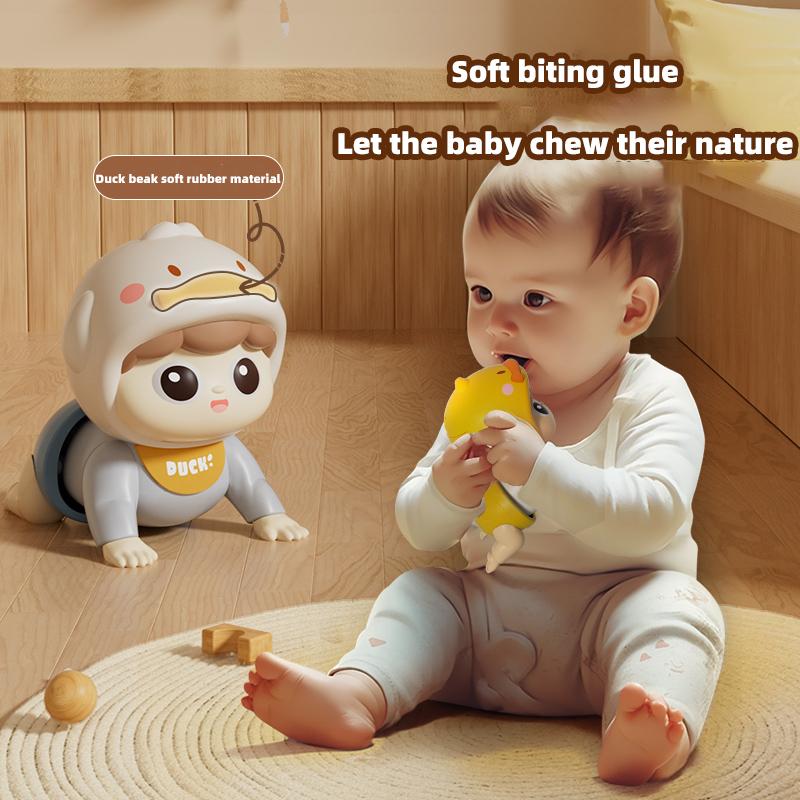 Music crawling doll baby toy 0-1 year old learning crawling guidance and head-lifting training soothing toy Children's Day gi