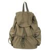 Lightweight Canvas Shoulder Bag Casual College Student Schoolbag Nylon Drawstring Backpack  Travel