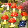 Solar Waterproof LED Mushroom String Lights for Garden and Lawn Decoration