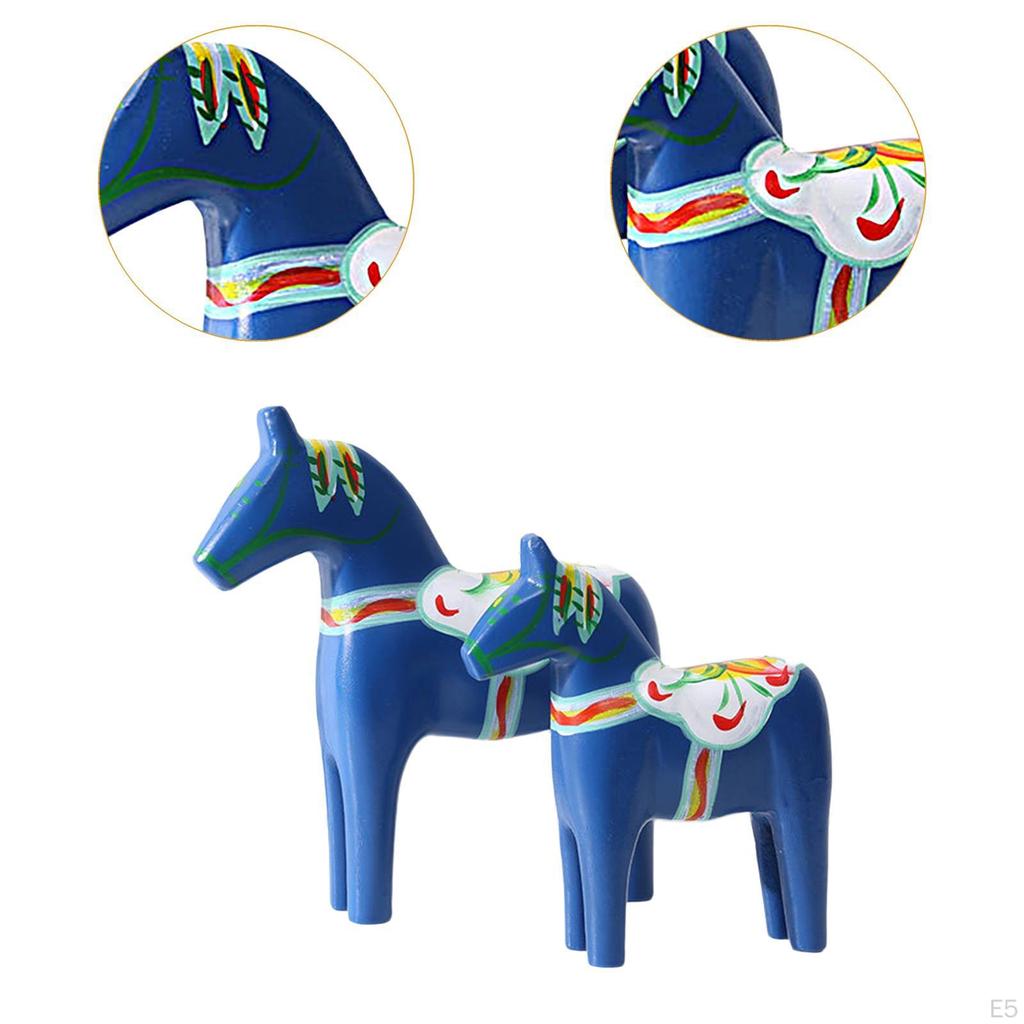 Dala Horse Figurine Swedish Statue Nordic Birthday Gift Collectible Art Crafts Home