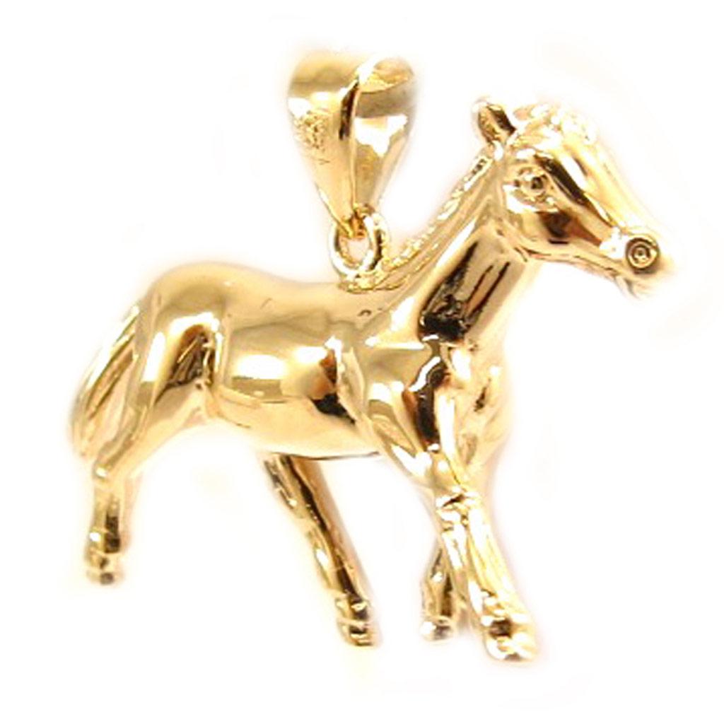 Les Trésors De Lily [L4391] - Позолоченный кулон «Лошадь» - 25x20 мм