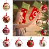Небьющийся Рождественский Подвесной Шар Круглый Рождественская Елка Декоративный Рождественский Шарик Вечеринка