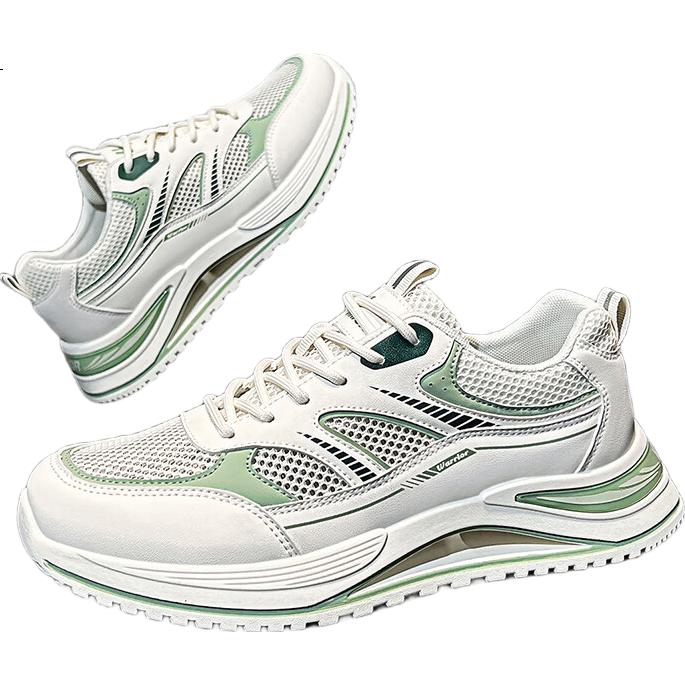 Warrior Men's Sports Shoes Winter 2025 New Mesh Running Shoes Lightweight Casual Shoes Light Green 40