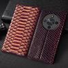 Чехол-кошелек из натуральной кожи змеи для телефонов Realme 9 10 11 12 13 14 14T 15 P3 P3X Pro Plus Ultra