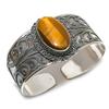 Tiger Eye Gemstone Handmade 925 Sterling Silver Cuff Bangle Adjustable Q2c11