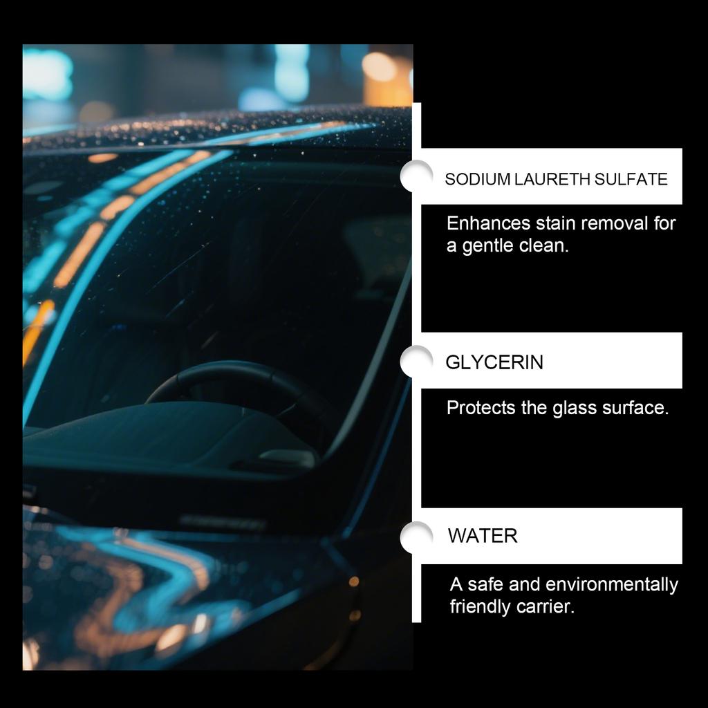 Средство для очистки автомобильных стекол Керамическое покрытие для стекла Спрей, Водоотталкивающая полироль для лобового стекла автомобиля 237 мл
