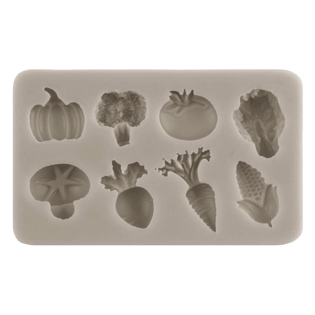 Силиконовая форма для помадки с фруктами и овощами, клубникой для украшения торта из сахара, топпер для кексов, конфет, шоколадной жевательной резинки, формы для полимерной глины