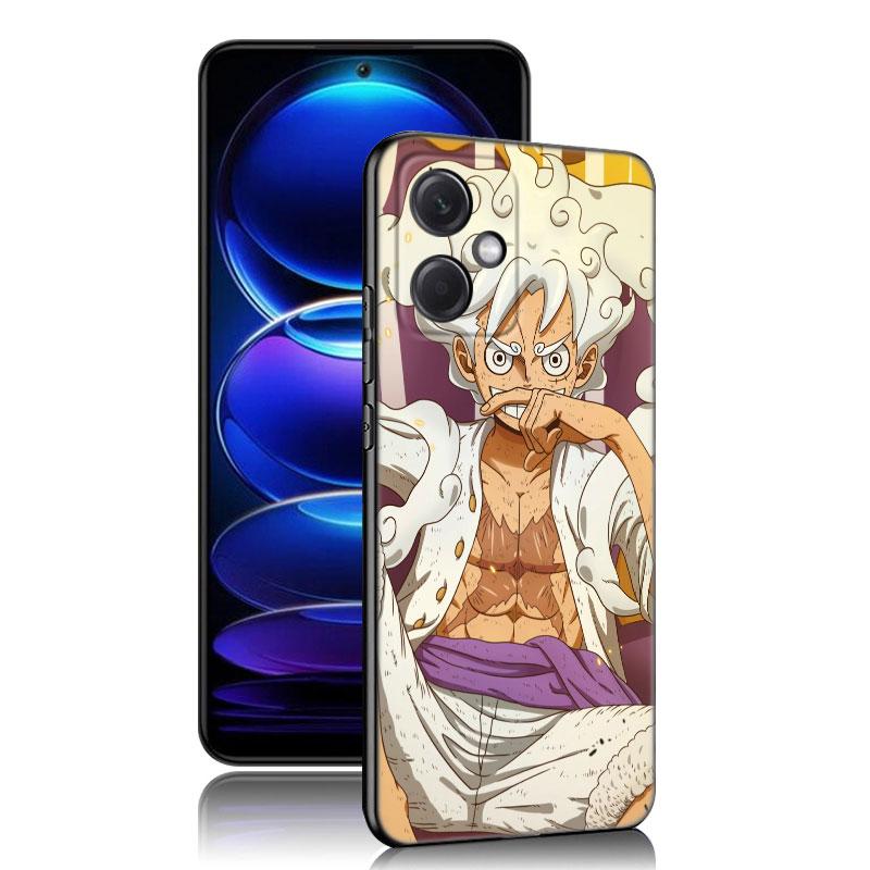 Luffy's Gear 5 аниме черный силиконовый чехол для телефона Xiaomi Redmi Note 10 11 11S 12 13 4G 8 9 11T Pro 5G Plus 8T 9S 10S 12S