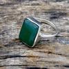 Green Onyx 925 Sterling Silver Ring, Onyx Gemstone Handmade Women Boho Ring