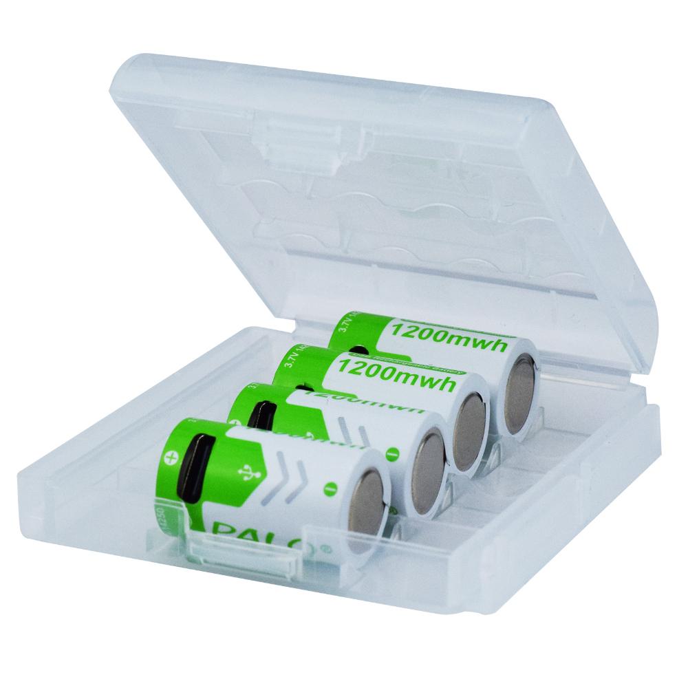 PALO Новая литий-ионная аккумуляторная батарея 14250 1/2AA 3,7 В 1200 мВтч(350mAh) Зарядка аккумуляторов типа C ER14250