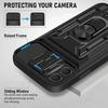 Case For iPhone 17 16 15 14 13 12 11 Pro Max XR XS Plus SE Slide Camera Card Slot Military Grade Ring 360 Magnetic Back Cover