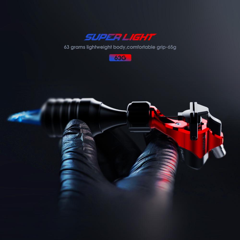 Dragonhawk Роторная тату-машина с вспышкой мачты, алюминиевая рама с прямым приводом и RCA-подключением для татуировщиков