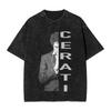 Washed T Shirt Gustavo Cerati Soda Estereo Hip Hop Retro T-Shirt Streetwear 100% Cotton Printed Tee Shirt for Men Women
