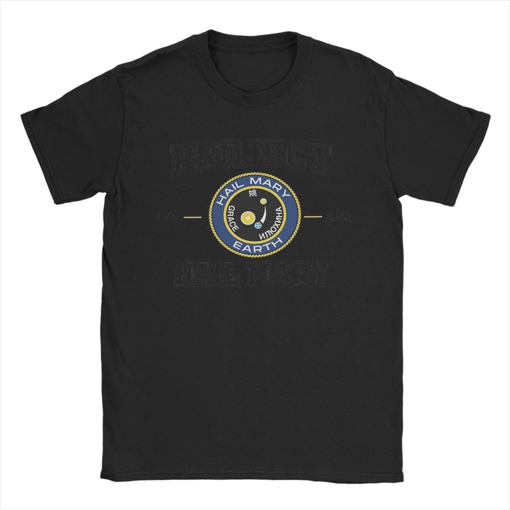 Novelty Project Hail Mary EST 2021 TShirts Unisex Round Neck Cotton T Shirt Short Sleeve Tee Shirt Birthday Gift Tops