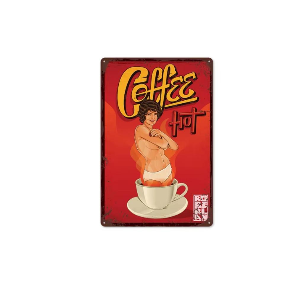Постер для кофе в винтажном стиле, жестяная табличка: Декоративное настенное панно в индустриальном стиле для фоновых стен