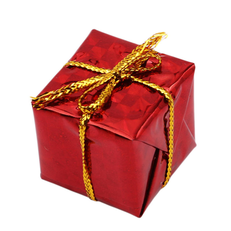 12pcs Christmas Mini Ornaments Foam Gift Boxes Xmas Tree Hanging Pendants New-Year Gifts For Xmas Party Decorations Supplies