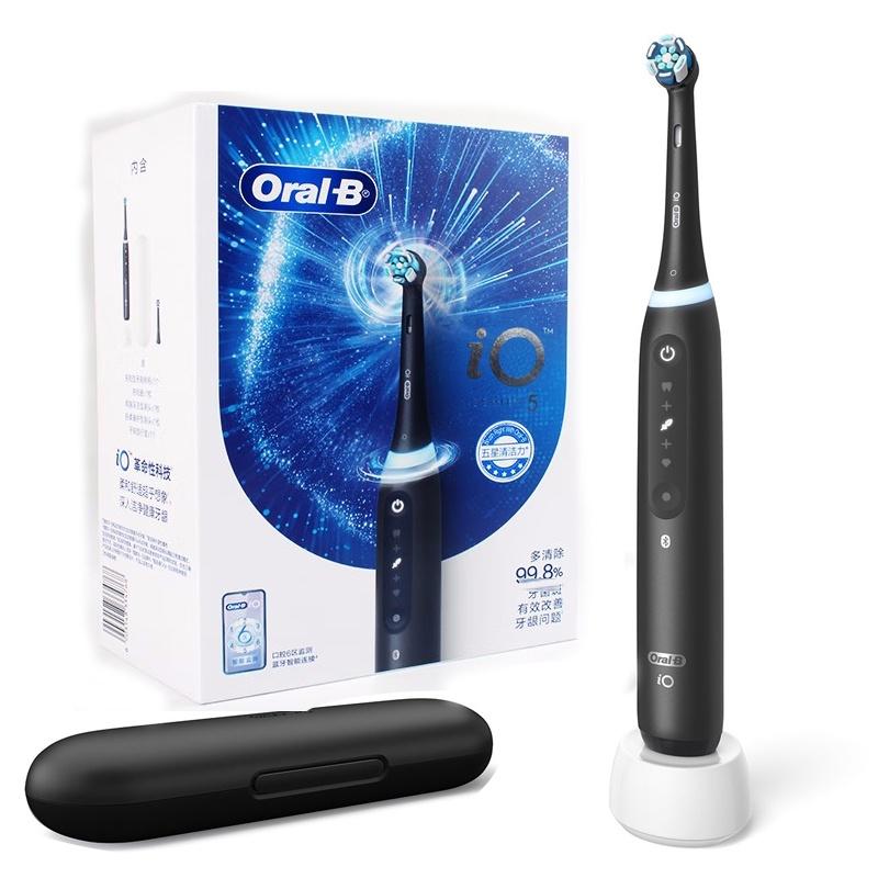 Электрическая зубная щетка Oral B iO5 Перезаряжаемая зубная щетка с датчиком давления Белые зубы 5 режимов чистки Быстрая зарядка в коробке