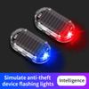 Car Solar LED Wireless Anti-theft Warning Lamp Flashing Warning Lamp Alarm Fake Anti-theft Decoration Lamp