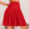 Мини-юбка с высокой талией, однотонная, очень мягкая, приятная для кожи, без ворса, женская летняя плиссированная юбка из полиэстера