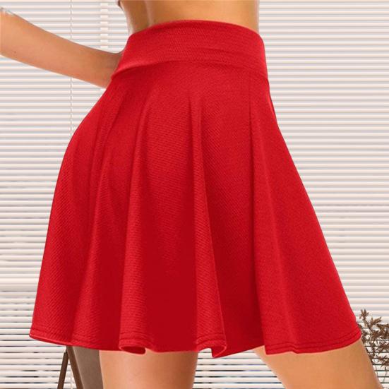 Мини-юбка с высокой талией, однотонная, очень мягкая, приятная для кожи, без ворса, женская летняя плиссированная юбка из полиэстера
