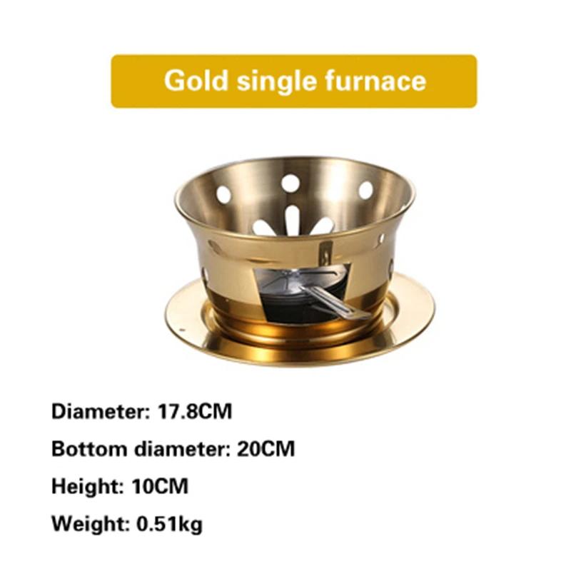 Чистая медь сухой горшок Приготовление горячих горшков Утолщенный креативный высококлассный горшок Золотая спиртовая горелка кастрюля паэлья кастрюля для приготовления кастрюли и сковороды