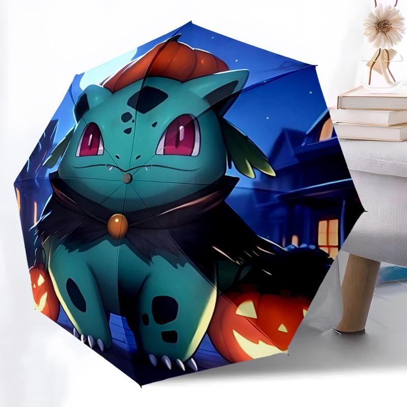 1pc Pokémon Automatic Open/Close Umbrella - Compact Travel Umbrella with 8-Rib Durable Frame, Lightweight & Portable for Commuting, Fashionable Access
