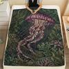 1PC Retro-style animals Print FlAannel Blanket, High quality Comfortable for All Seasons, Home Decor, Warmth and Comfort