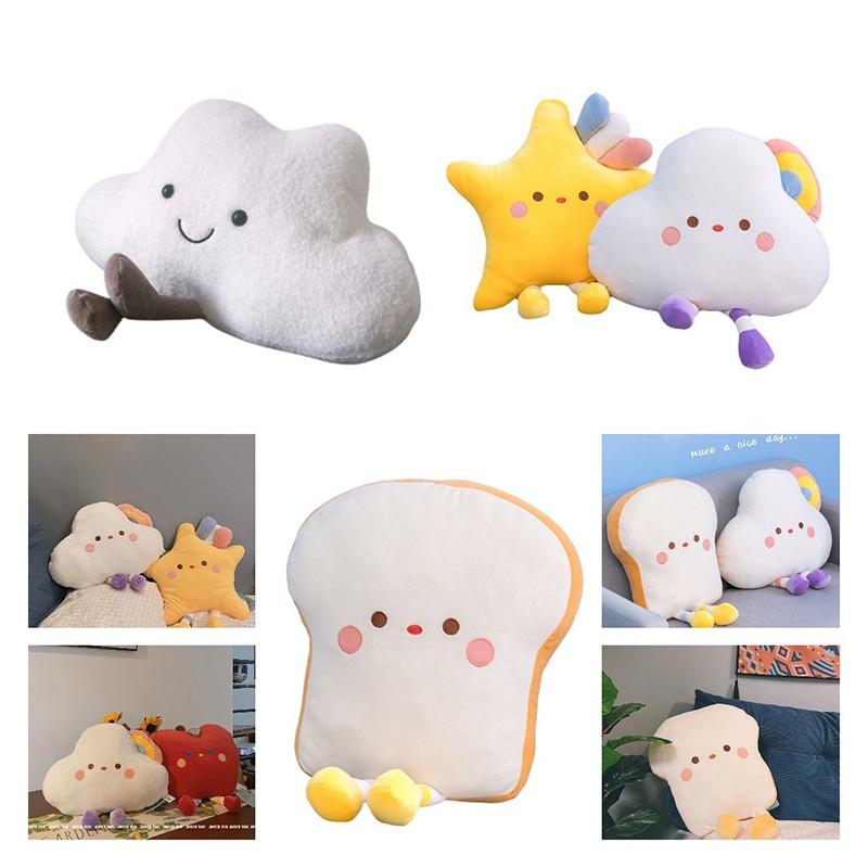 Ultra-soft Crystal Fleece Stuffed Fruit And Bread Plush Toys For Sleeping And Snuggling