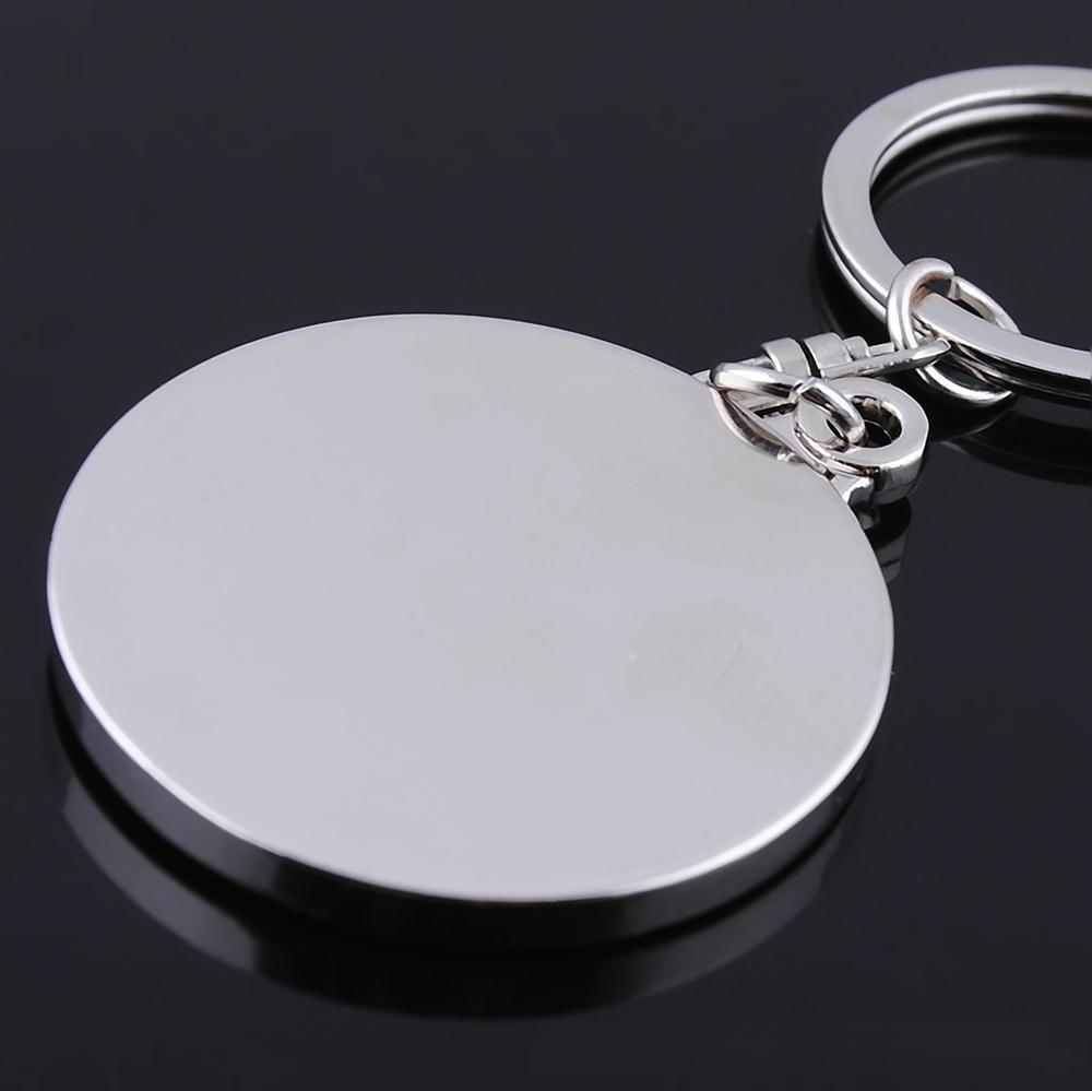 Laser-Engraved Metal Keychain with Compass & Calendar - Perfect Promotional Gift