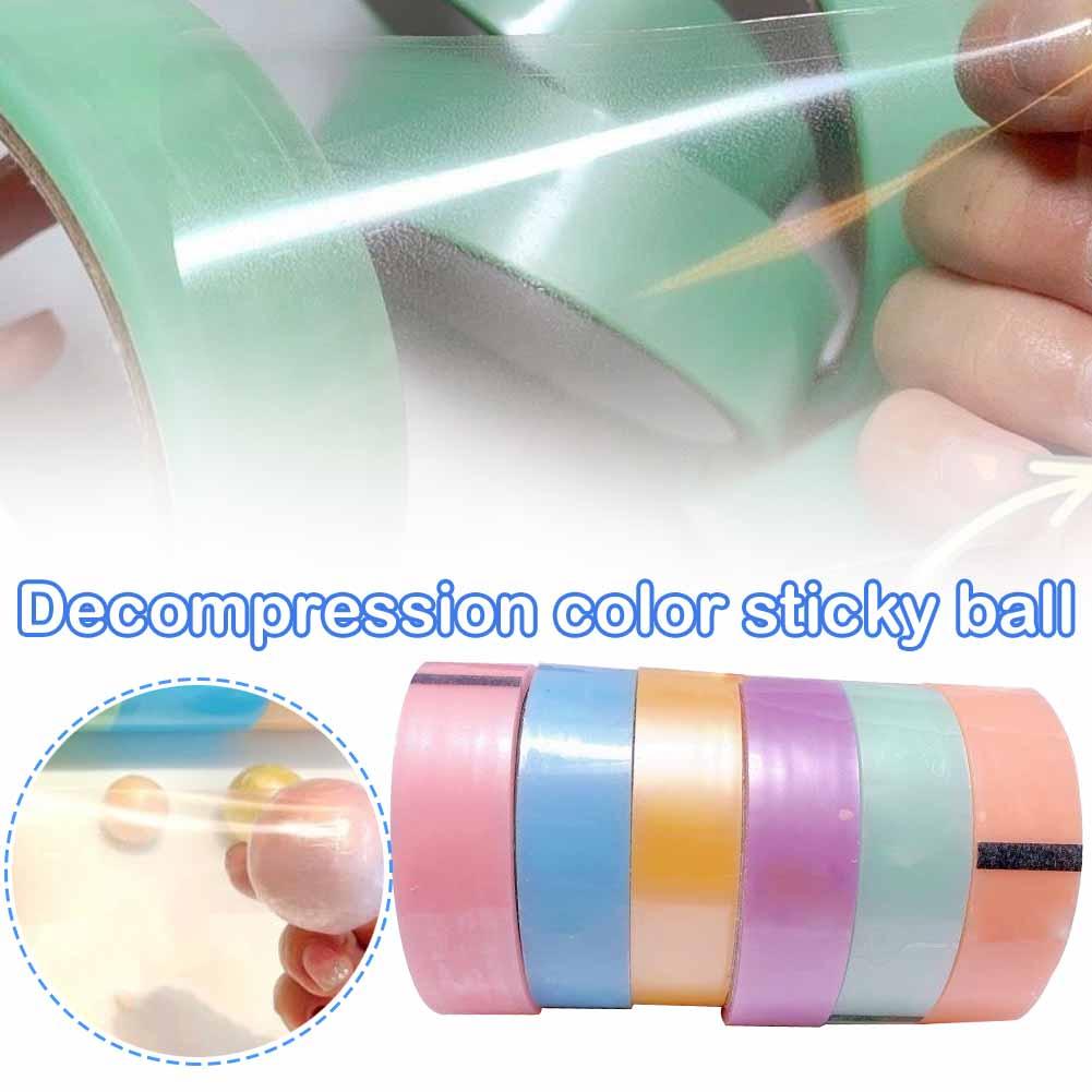 6 рулонов липкая лента для мячей от стресса цветная сенсорная лента для взрослых игрушка-липучка от стресса Y1F8