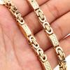 Gold 6mm Byzantine Chain Necklace / Bracelet 316L Stainless Steel Mens Wholesale Price Fashion Jewelry