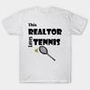 Женская футболка Забавная Эта риелтор любит теннис Дизайн Принт Харадзюку Каваий Футболка Летняя с коротким рукавом Женская футболка Топ