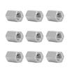 20PCS Hex Coupling Nuts 304 Stainless Steel Thread Rod Connection Nut for Bolts Studs Screws