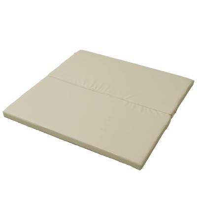 [Yamazen] Детский игровой коврик, 90 x 90 см, толщина 5 см, квадратный, складывается пополам, напольный коврик, полностью собранный, цвет слоновой кости IRM-9090F2C(IV)