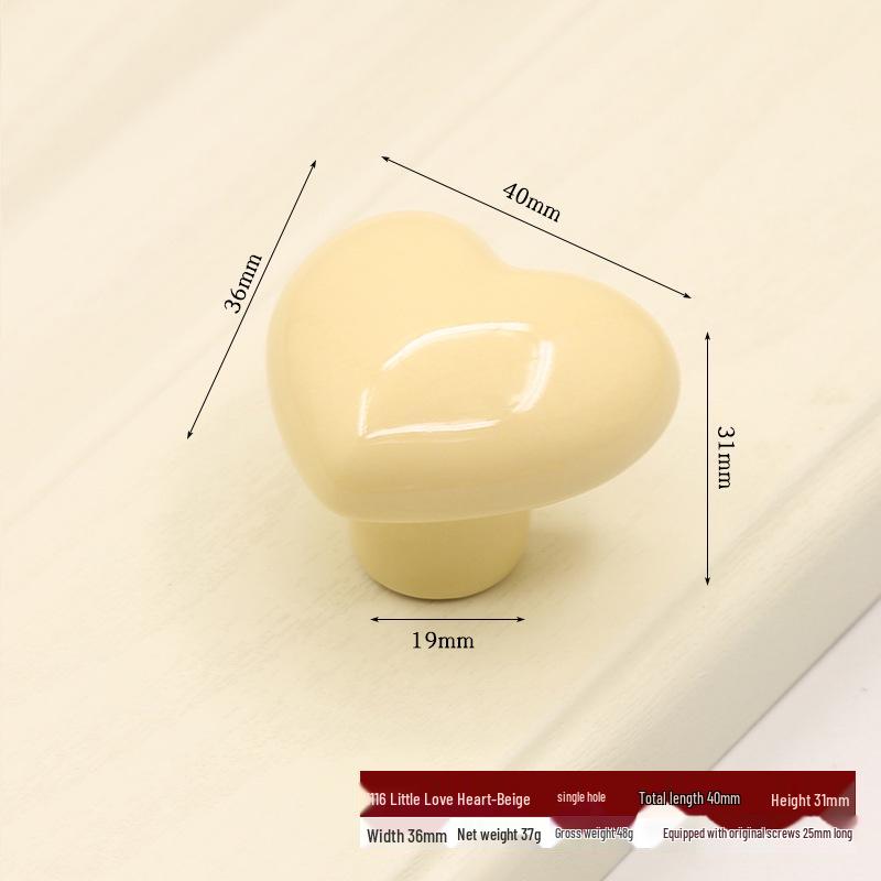 Керамические ручки для ящиков и шкафов в форме сердца с детским мультяшным принтом