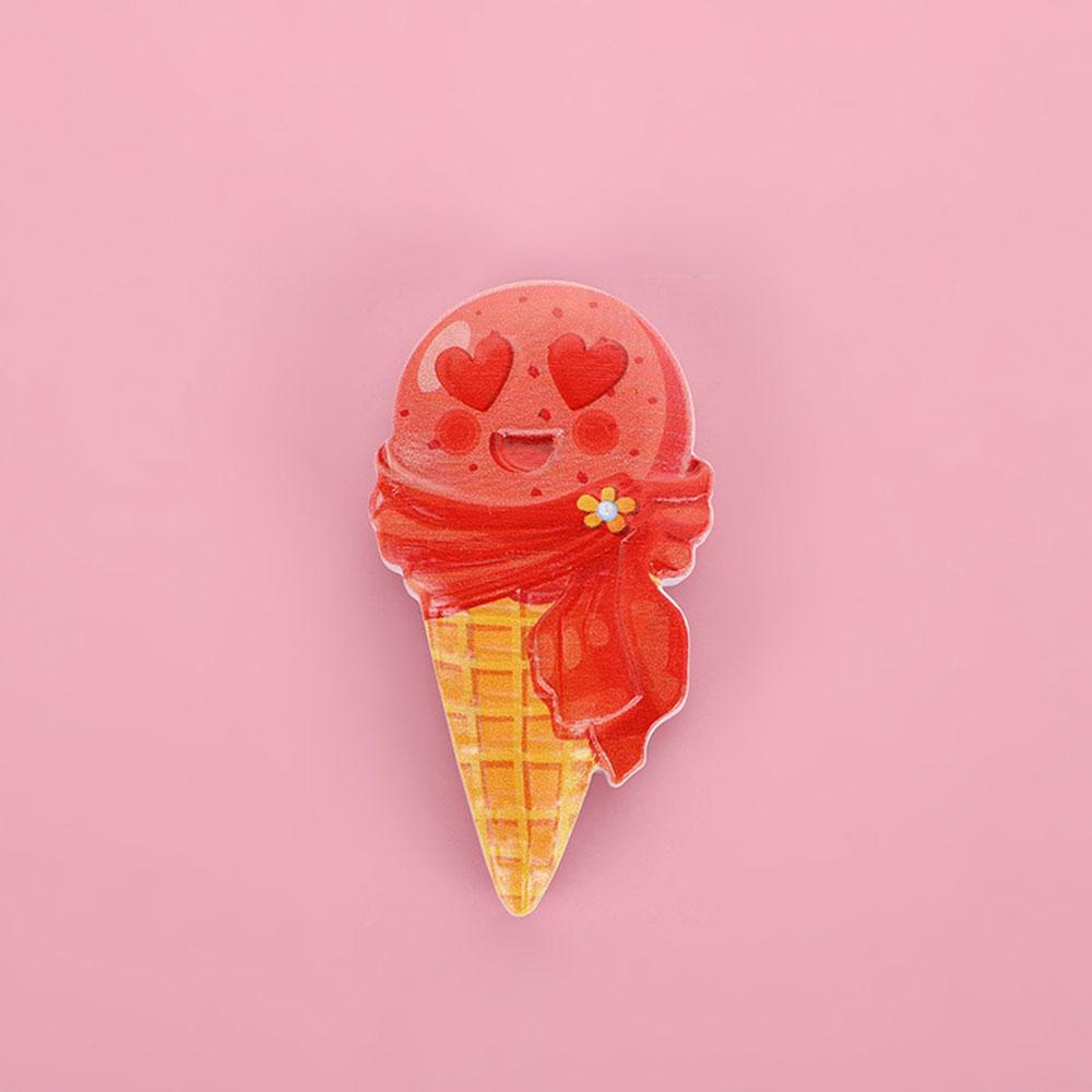 Мультфильм 3D Креативный дизайн Наклейки на холодильник Милая личность Домашнее украшение Цвет Пищевая смола Подарок Несколько стилей