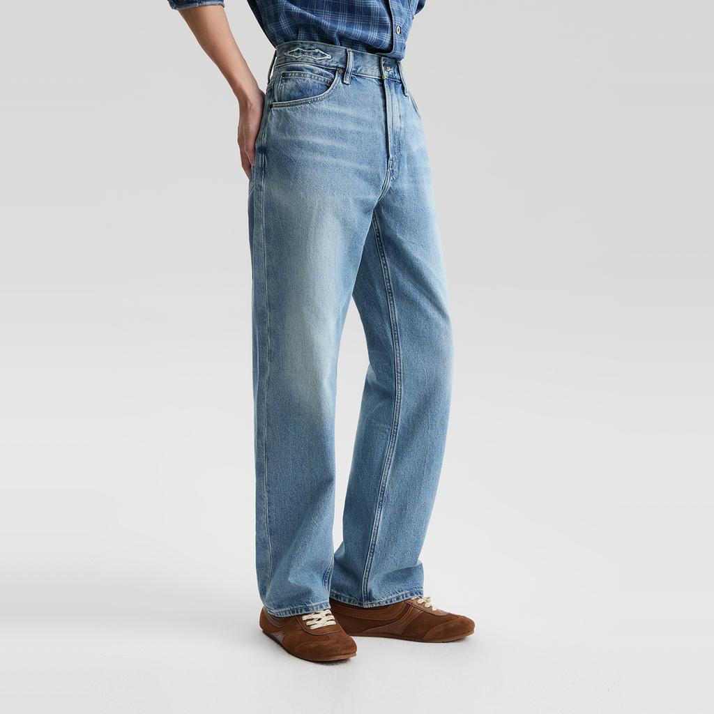 Lee Jeans Men's Light Blue Moderate Straight Fit Pants LMB010141203414A09323