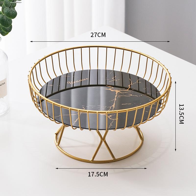 1PCS Nordic Style Large Round Fruit Basket Suitable for Kitchen, Living Room, Dining Table, Home Decoration, Snack Display